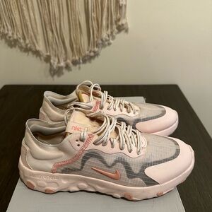 Nike Pink and Gray Chunky Sneakers